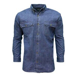 NWT Key Apparel Long Sleeve Men's Denim Work Shirt 2XLT